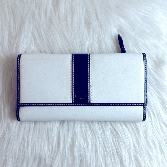 Coach Handbags - COACH leather black & white long wallet